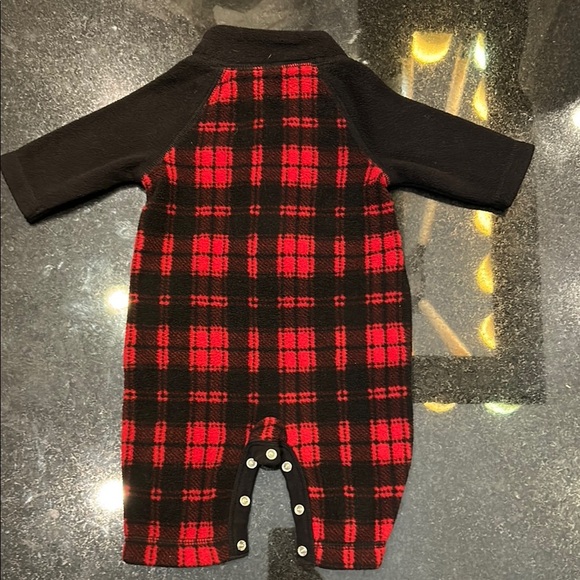 GAP Red and Black Plaid Bodysuit with Mock Turtleneck - Picture 3 of 3